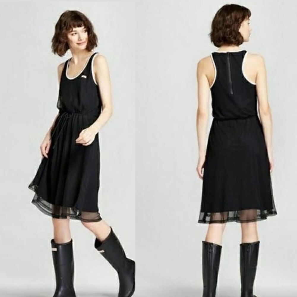 Hunter For Target Black Mesh Sleeveless Racerback A-line Dress Size 1X